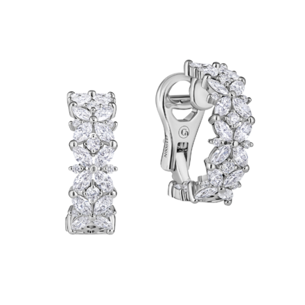  Серьги с бриллиантами, белое золото