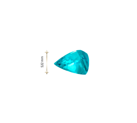 Турмалин Параиба, Триллион, 2,06 ct 4