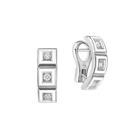 Серьги с бриллиантами, белое золото, нанокерамика