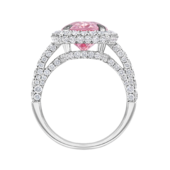 Кольцо с морганитом и бриллиантами, белое золото