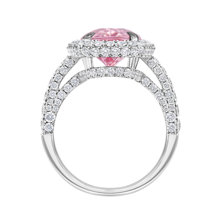 Кольцо с морганитом и бриллиантами, белое золото 3