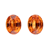 Сет из двух спессартинов, Овал, 9,58 ct