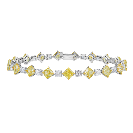 Браслет с бриллиантами, белое золото