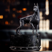 Настольная скульптура «Доберман»
