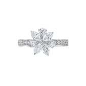 Кольцо с бриллиантами, белое золото