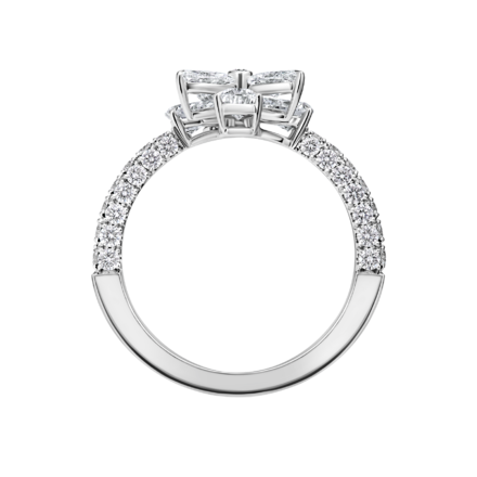  Кольцо с бриллиантами, белое золото 3