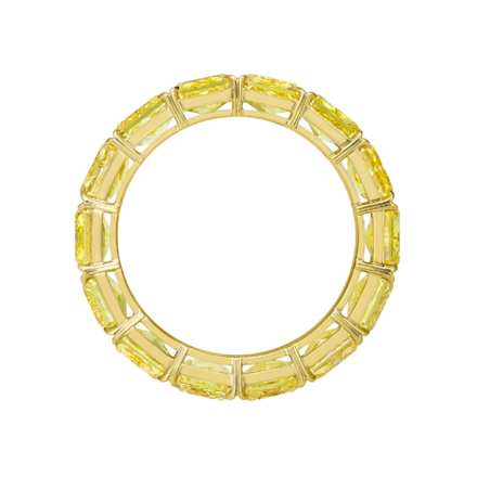 Кольцо с желтыми бриллиантами, желтое золото 3