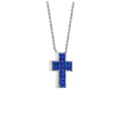 Колье с сапфирами, белое золото