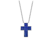 Колье с сапфирами, белое золото