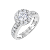 Кольцо с бриллиантами, белое золото