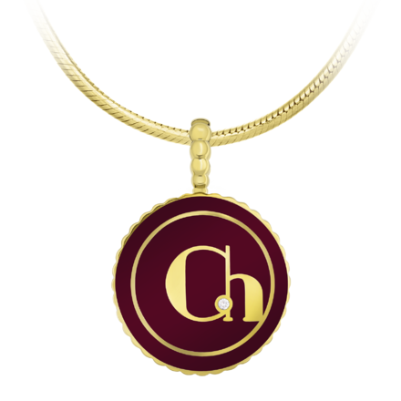 Подвес с бриллиантами, желтое золото, н.керамика 2