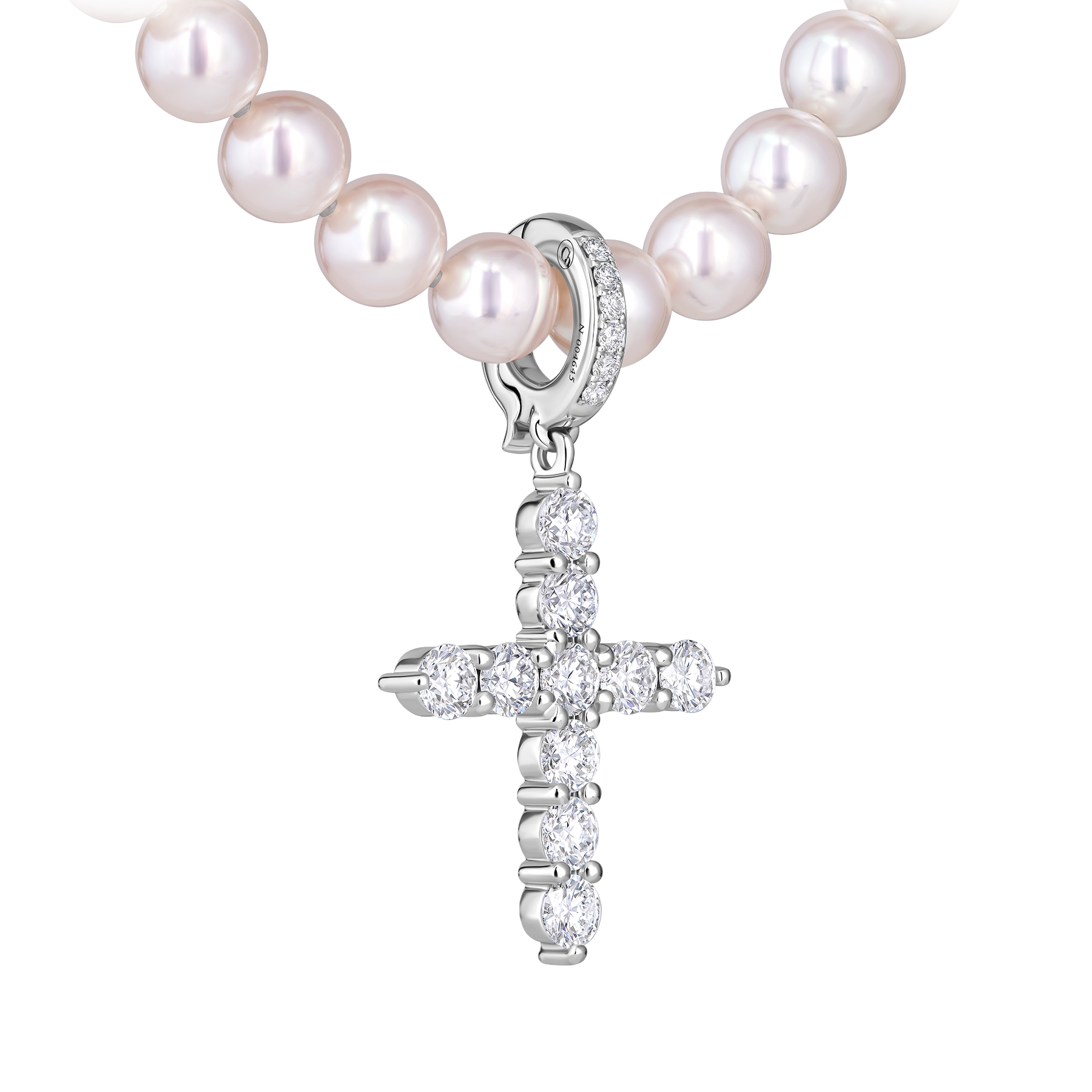 Подвес с бриллиантами, белое золото