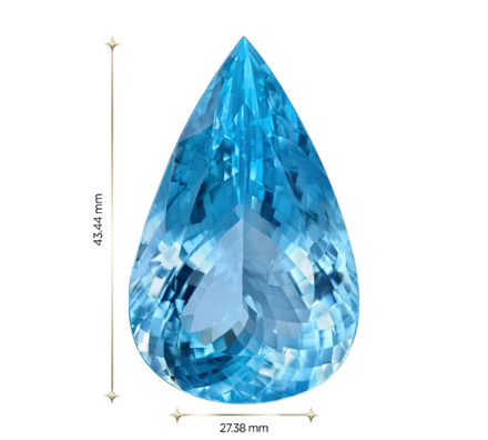 Аквамарин, Груша, 101,69 ct 3