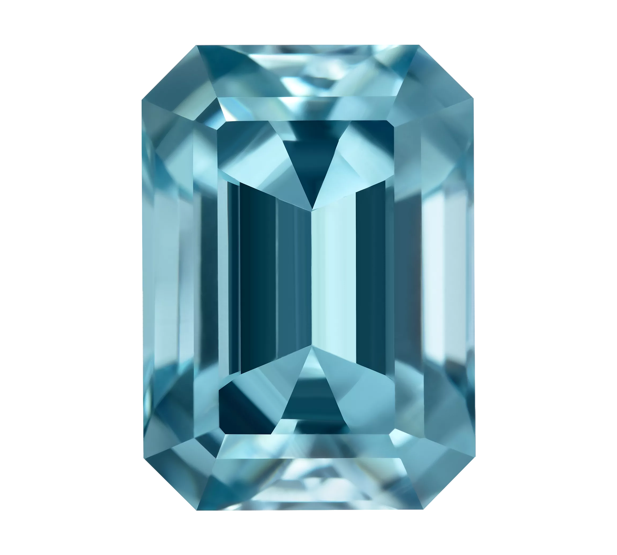 Аквамарин, Изумрудная огранка, 14,86 ct