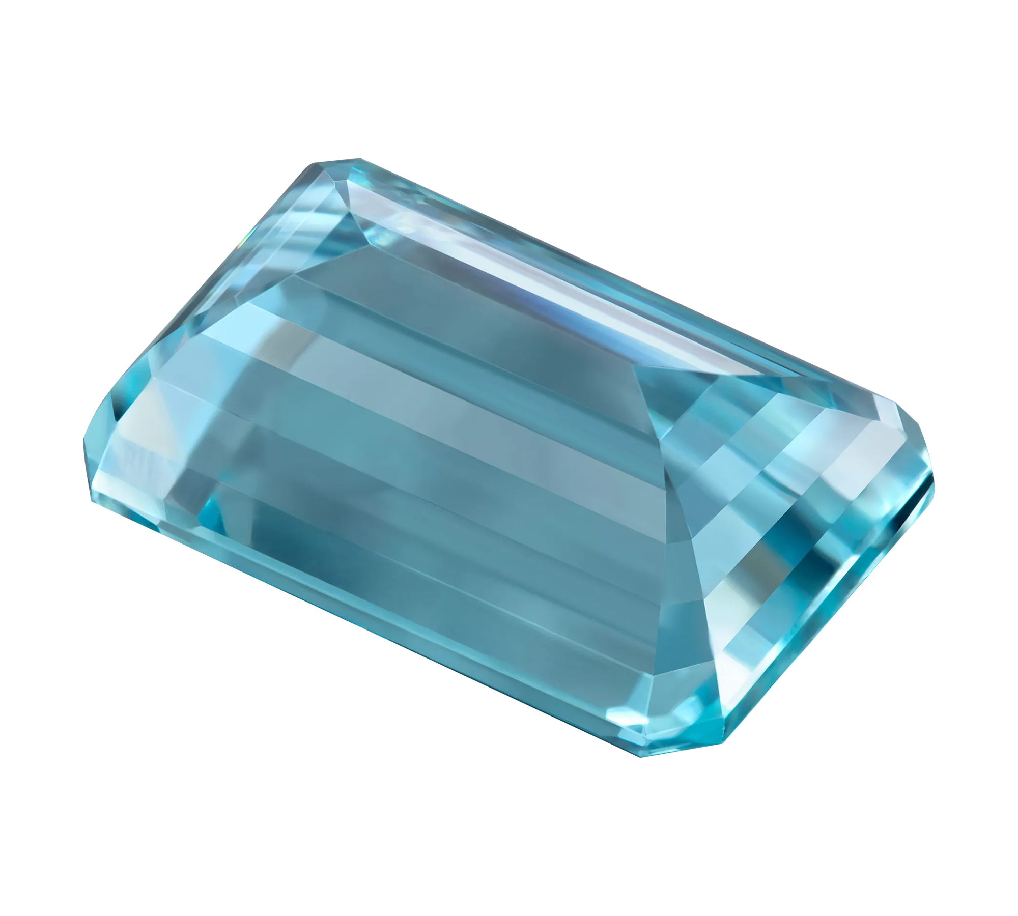 Аквамарин, Изумрудная огранка, 19,46 ct