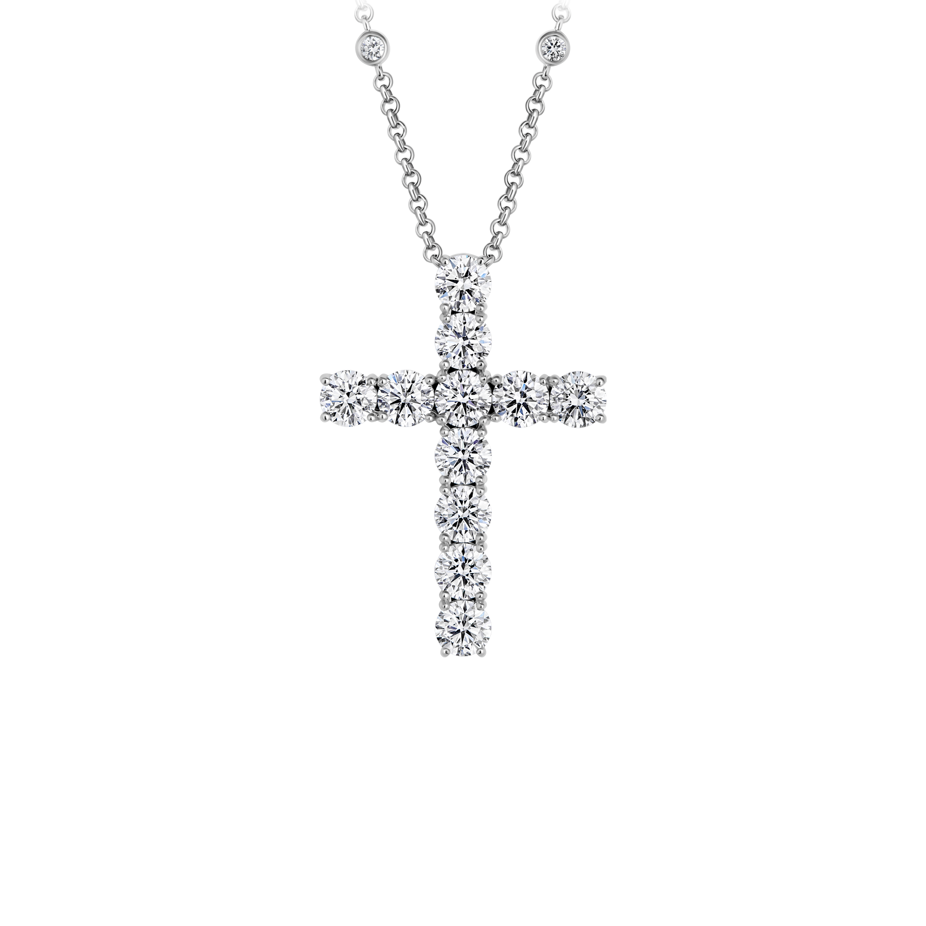 Колье с бриллиантами, белое золото