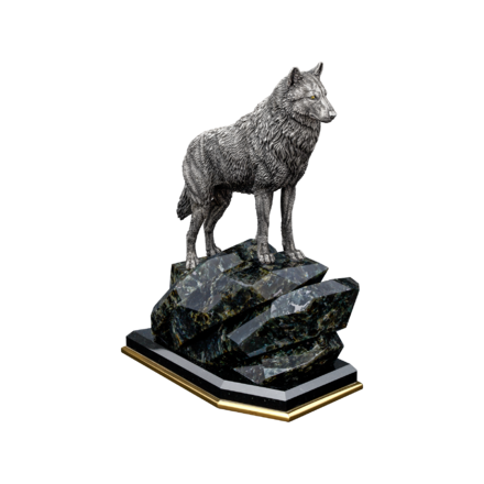 Настольная скульптура «Волк»