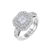 Кольцо с бриллиантами, белое золото