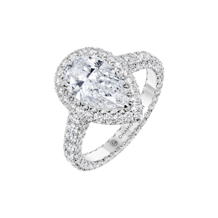  Кольцо с бриллиантами, белое золото