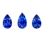 Сет из трех сапфиров, Royal Blue, Sri lanka, Груша, 4,18 ct, 4,1 ct и 6,81 ct