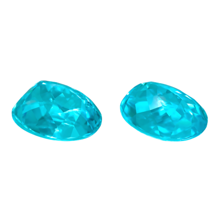 Сет из двух Турмалинов Параиба, Mozambique Овал, 5,42ct /5,65ct 2