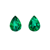 Сет из двух изумрудов ZAMBIA, Груша, 3,4ct /3,53ct