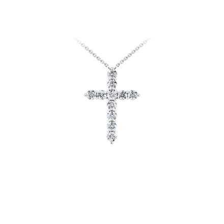 Колье с бриллиантами, белое золото