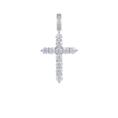 Подвес с бриллиантами, белое золото