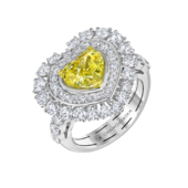 Кольцо с бриллиантами, белое золото