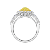 Кольцо с бриллиантами, белое золото