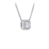 Колье с бриллиантами, белое золото