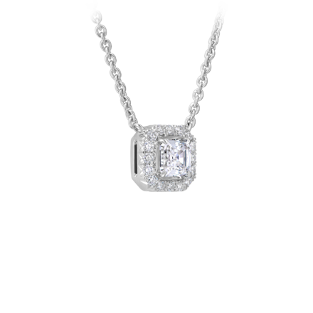 Колье с бриллиантами, белое золото 2